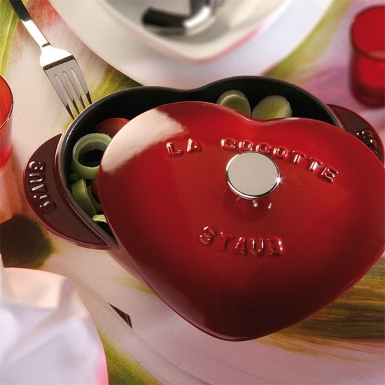 Cocotte coeur, öntöttvas, 20 cm/1.75L, Cherry - Staub