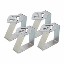 Set of 4 table clips, leaf-shaped, stainless steel - by Kitchen Craft