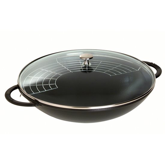 Panela Wok, ferro fundido, 37cm, Black - Staub