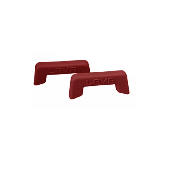 Lot de 2 poignées en silicone rouge - Marque LAVA