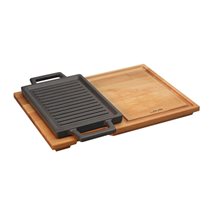 Cast iron grill, 22 x 15 cm, with double stand - LAVA