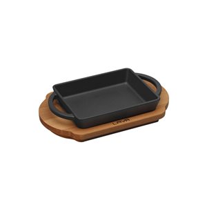 Tray made from cast iron, 12 × 15 cm, with support – LAVA