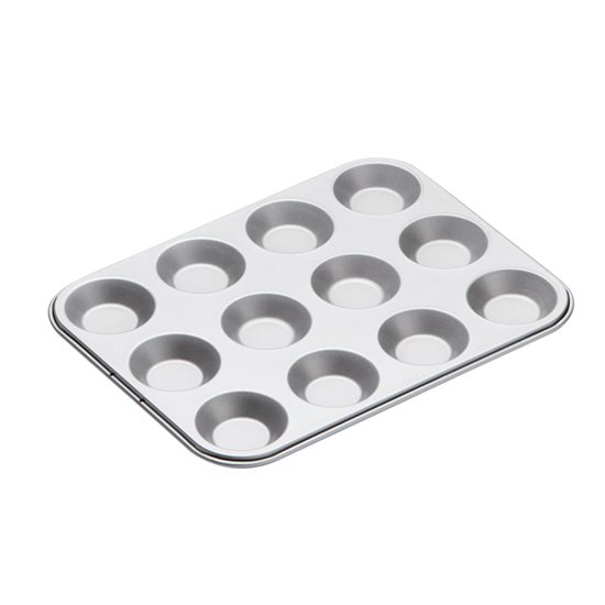 Forma para muffins, 12 cavidades, aço, 31,5 x 24 cm - Kitchen Craft