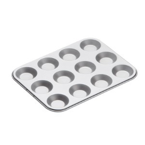 Moule à muffins, 12 cavités, acier, 31,5 x 24 cm - Kitchen Craft