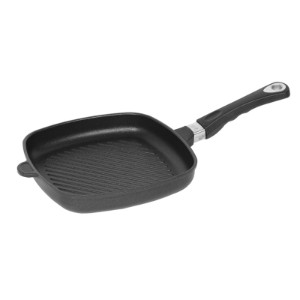 Square grill pan, aluminum, 26 x 26 cm - AMT Gastroguss