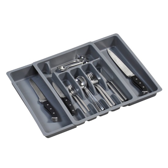 Expandable cutlery tray, 29 - 50 cm, plastic - Kesper