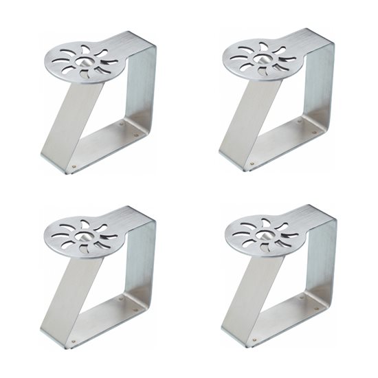 Juego de 4 pinzas para mantel de acero inoxidable - de Kitchen Craft