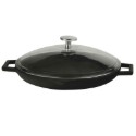 Paistinpannu kannella, 30 cm, "Glaze" -sarja, musta - LAVA-merkki