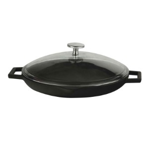 Padella con coperchio, 26 cm, gamma "Glaze", nera - marca LAVA