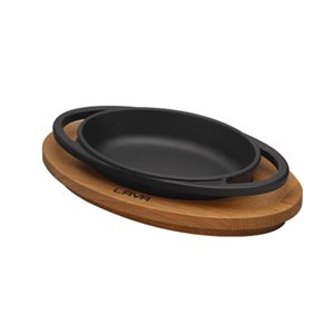 Oval cast iron tray with stand - LAVA brand