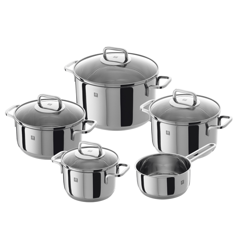 14-piece cookware set, stainless steel, Astra - Korkmaz