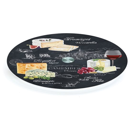 Drehteller "World of Cheese" zum Servieren von Käse, 32 cm - Nuova R2S