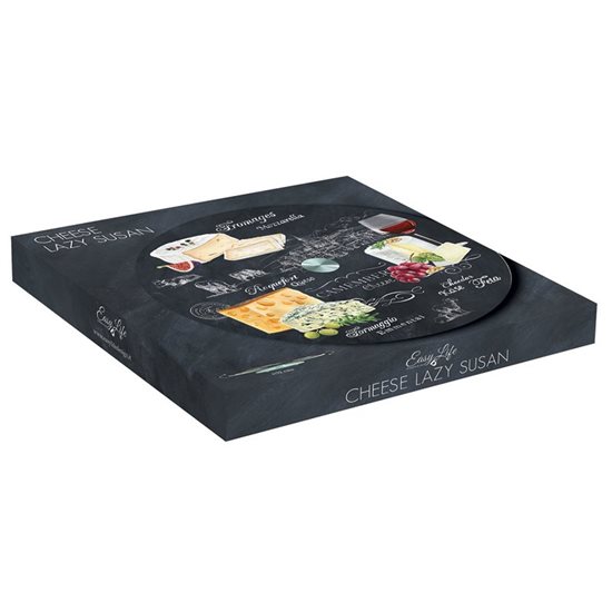 Drehteller "World of Cheese" zum Servieren von Käse, 32 cm - Nuova R2S