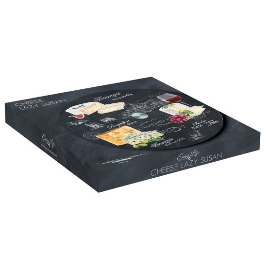 Drehteller "World of Cheese" zum Servieren von Käse, 32 cm - Easy Life