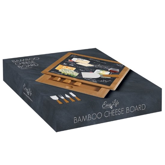 "World of Cheese" 6-teiliges Set zum Servieren von Käse, 25 x 25 cm - Easy Life