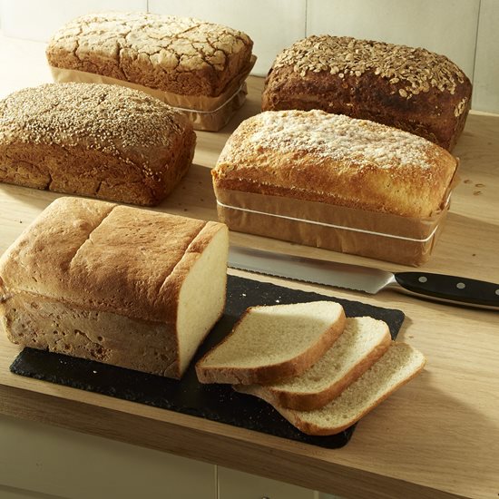 Bread baking dish, ceramic, 28x15x12cm/1.8L, Burgundy - Emile Henry