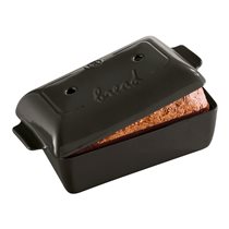 Bread baking dish 28 x 15 x 12 cm/1.8 l, <<Charcoal>> - Emile Henry 
