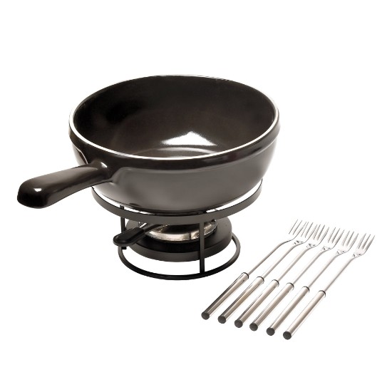 Fondueset, 24 cm / 2,4 l, Charcoal - Emile Henry