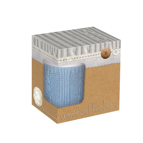 Porcelanasta skodelica, 400 ml, "Blue Wool"- Nuova R2S