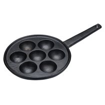 Frying pan for danish pancakes, 20.5 cm, made from cast iron - produced by Kitchen Craft