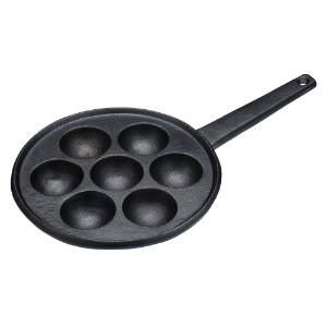 Danish pancake pan, 20.5 cm, cast iron - Kitchen Craft