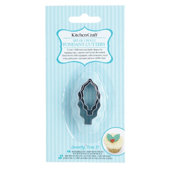 Set de 3 cutters-moules, en forme de feuilles - par Kitchen Craft