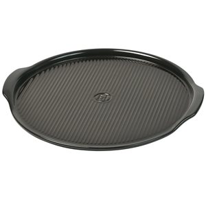 Pizza tray, ceramic, 40 cm, Charcoal - Emile Henry