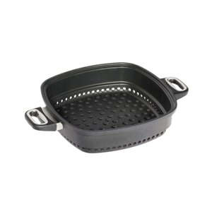 Steamer cooking dish, 28 x 28 cm, aluminum - AMT Gastroguss