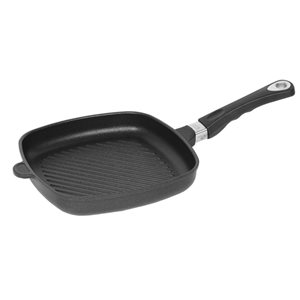 Square grill pan, aluminum, 28 x 28 cm, induction - AMT Gastroguss