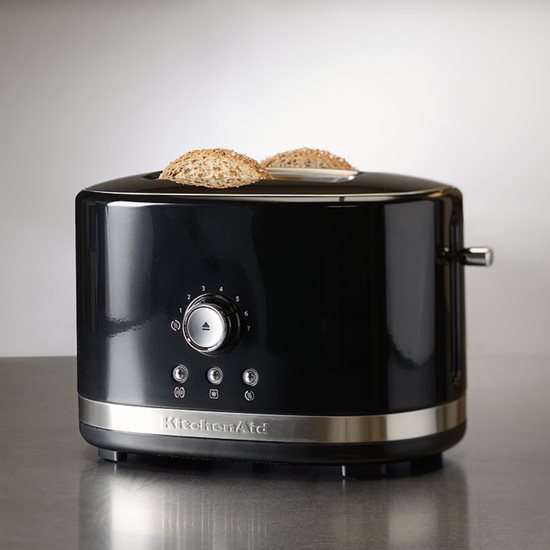 2-režni toaster, ročni nadzor, 1200W, "Onyx Black" barva - KitchenAid
