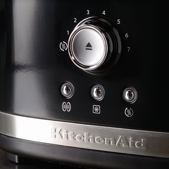2-slot toaster, manual control, 1200W, "Onyx Black" color - KitchenAid brand