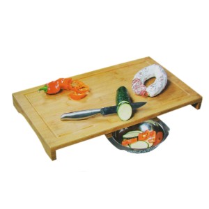 Snijplank van bamboe, 54 x 28 cm, dikte 1,6 cm - Kesper