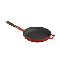 Cast iron frying pan, 28 cm, red, LAVA brand