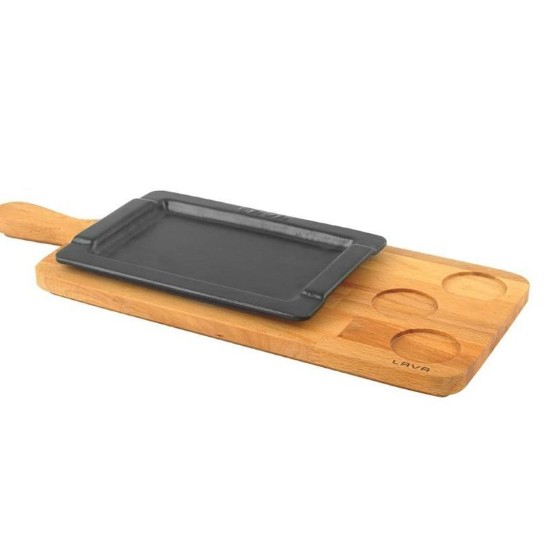 Cast iron platter, with tray, 51 x 20 cm - LAVA