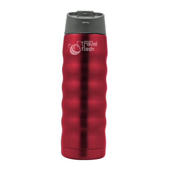 "Pioneer" thermally insulating bottle made of stainless steel, 480 ml, Red - Grunwerg

