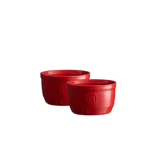 Set van 2 Ramekin kommen, keramiek, 10cm, Burgundy - Emile Henry