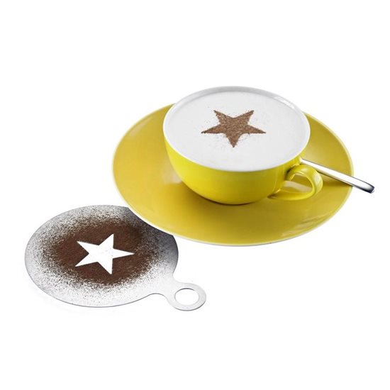 Ensemble de 3 moules pour décorer le cappuccino - Westmark 