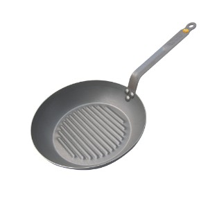 Grill pan, steel, 32 cm, "Mineral B" - de Buyer