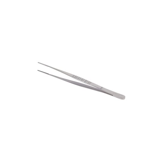 Straight precision tweezers, stainless steel, 16 cm - de Buyer