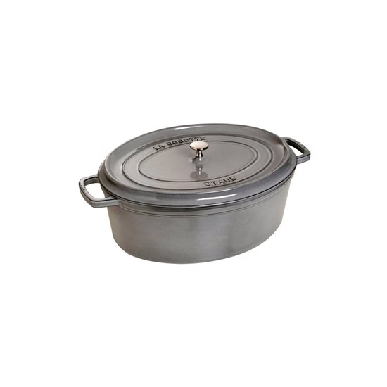 Ovale Cocotte kookpot, gietijzer, 17 cm/1L, Graphite Grey - Staub