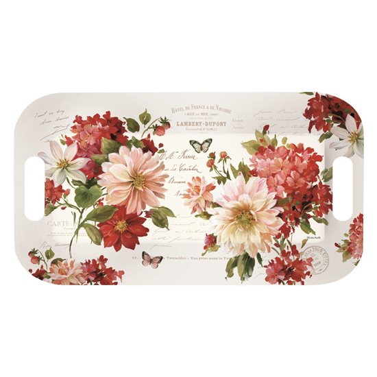 Serving tray with postcard floral design, 40 x 21 cm - Nuova R2S ...