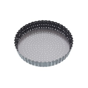 Perforated tart tray, steel, 20 cm - Kitchen Craft