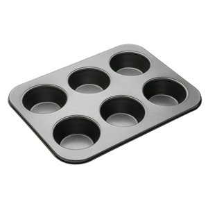 Tray for 6 muffins, 35 x 26 cm, steel - by Kitchen Craft