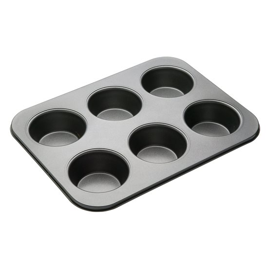 Brett for 6 muffins, 35 x 26 cm, stål - fra Kitchen Craft