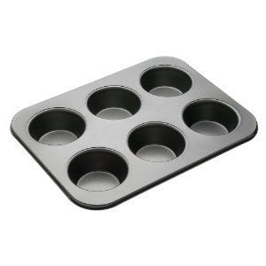 Plateau pour 6 muffins, 35 x 26 cm, acier - par Kitchen Craft