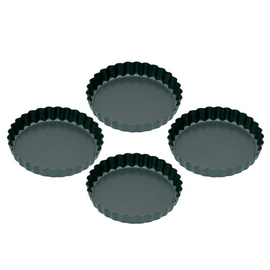 Комплект от 4 форми за печене на мини тарти, стомана, 10 см - Kitchen Craft
