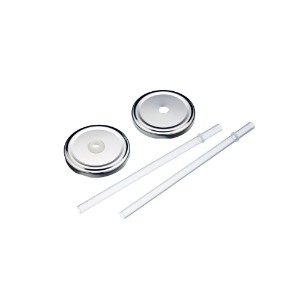 Set of 2 lids and straws for jars - by Kitchen Craft