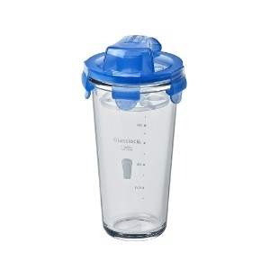 Shaker van glas, 450 ml, blauw - Glasslock
