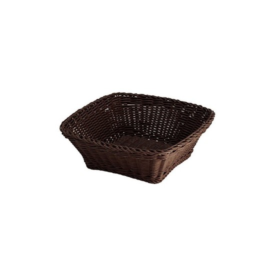 Vierkante mand, polypropyleen, 19 x 19 cm, bruin - Saleen