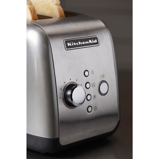 2 yuvalı ekmek kızartma makinesi, 1100W, Contour Silver - KitchenAid